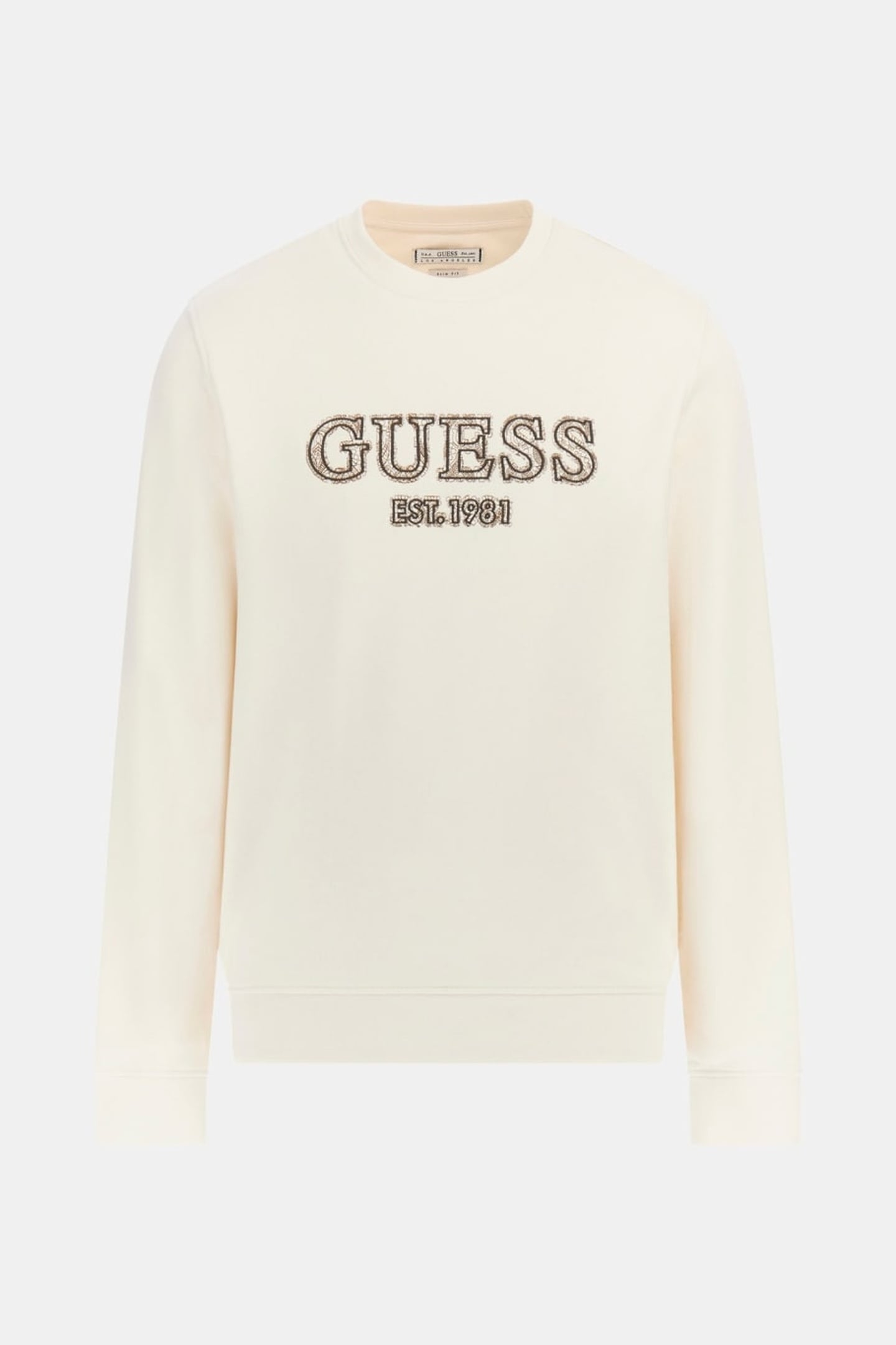GUESS ECO CN BASIC LOGO SWEATS VANILLA CREAM 6