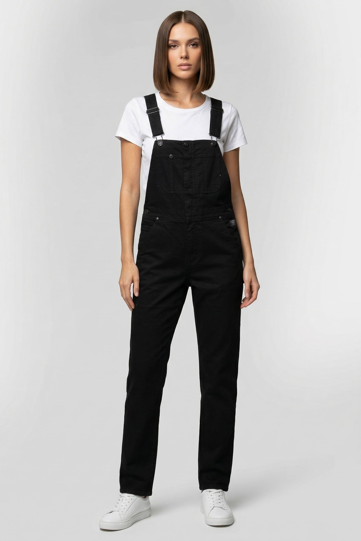 SLIM DUNGAREE S\LESS DK BLACK 1