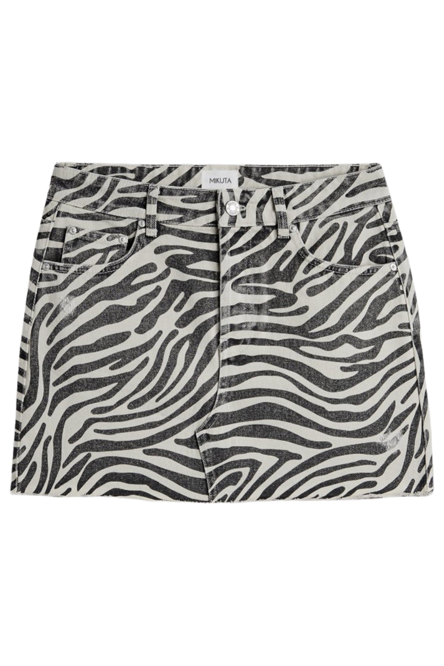THE ZEBRA DENIM SKIRT BLACK 3