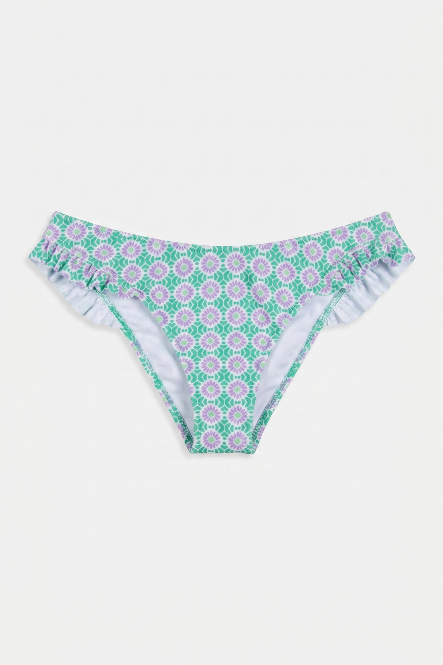 V-SHAPE BIKINI BOTTOM PORTO TILE FRESH GREEN 2
