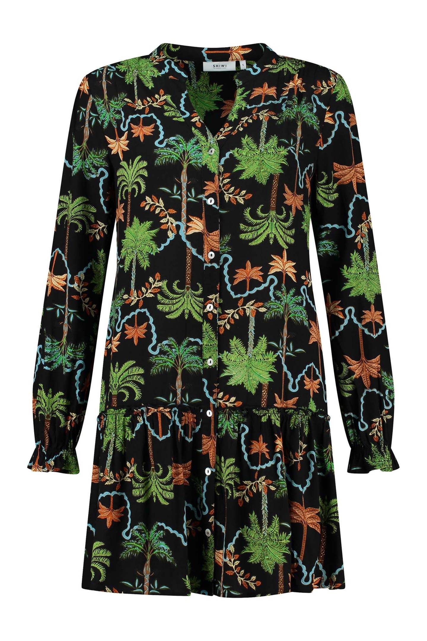 TUVALU DRESS JAIPUR PALM BLACK 3