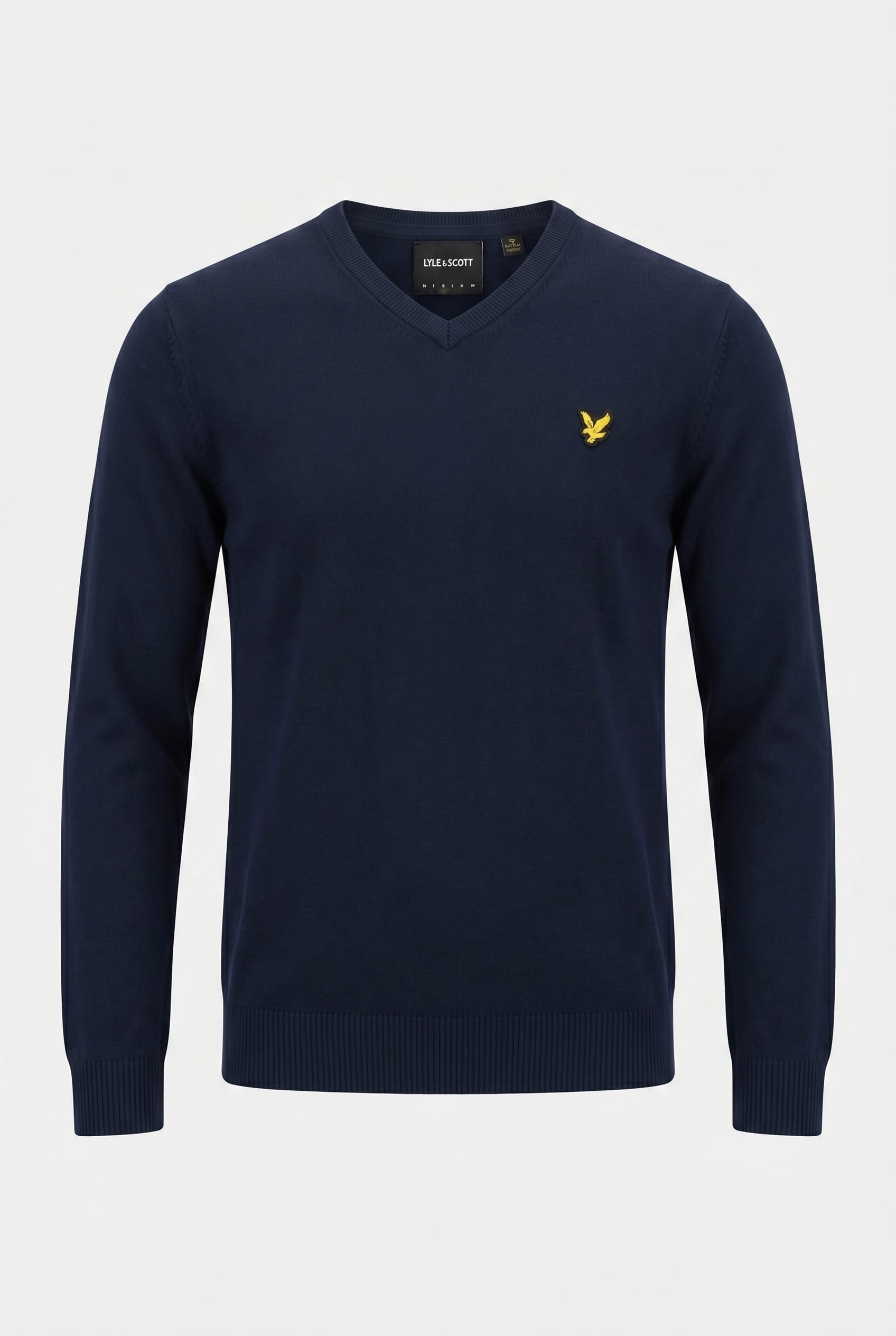 COTTON MERINO V NECK JUMPER DARK NAVY 3