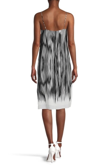 STRAPPY PRINT DRESS BLACK ABST 2