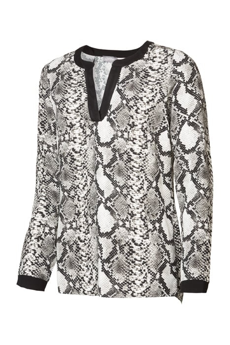 TOP BI-COLOR SNAKE PRINT BLACK/WHITE 2