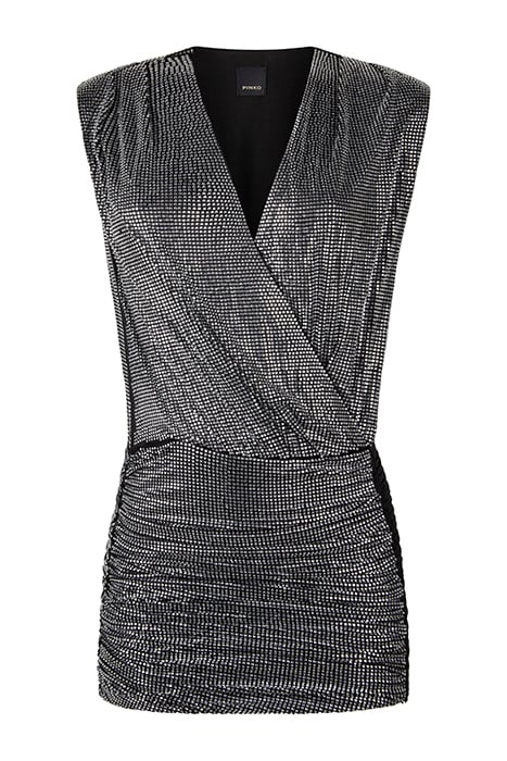 GASTONE ABITO TULLE FULL STRAS BLACK/CRYSTAL 2