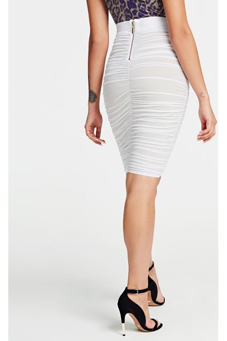 ZOEY BANDAGE MESH SKIRT TRUE WHITE A000 5