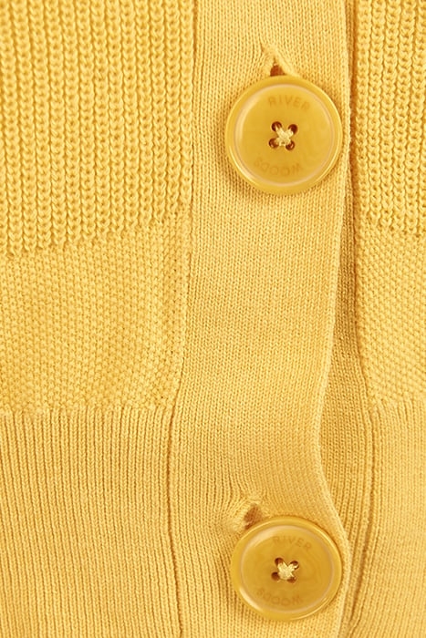 SHORT FANCY V-NECK CARDIGAN YELLOW 3