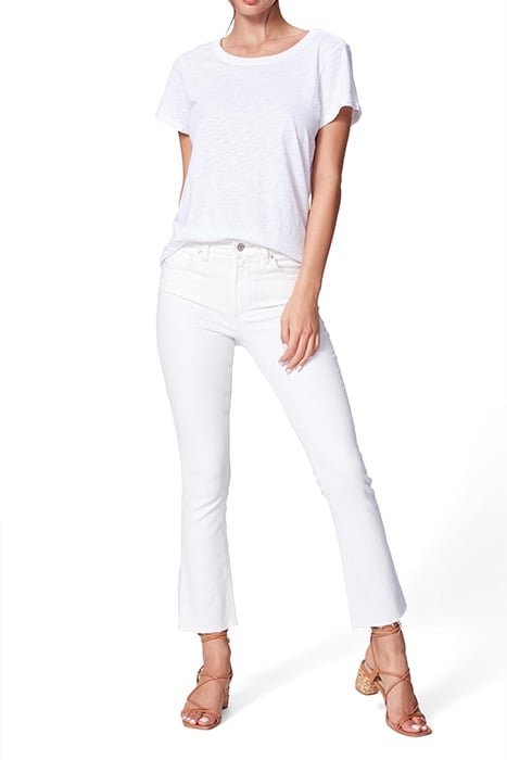 COLETTE CROP FLARE RAW HEM GOLDEN SAND DISTRESSED 2