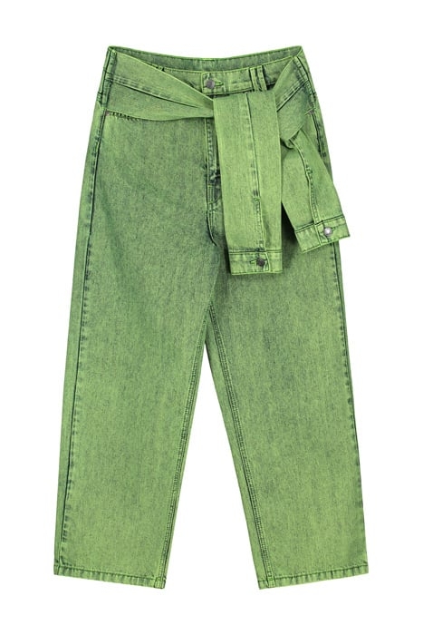 GREEN DENIM HOSNI PANTS 4
