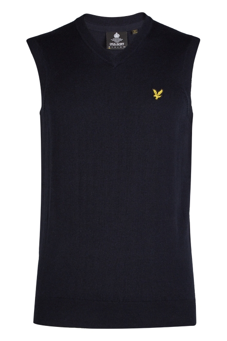 COTTON MERINO VEST DARK NAVY 1