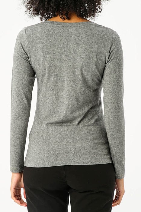 V-NECK T-SHIRT LS LUREX STITCH 2