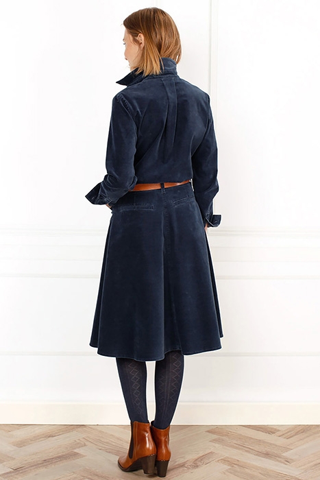 VELOURS SHIRT WITH CHESTPOCKET BLUE 5