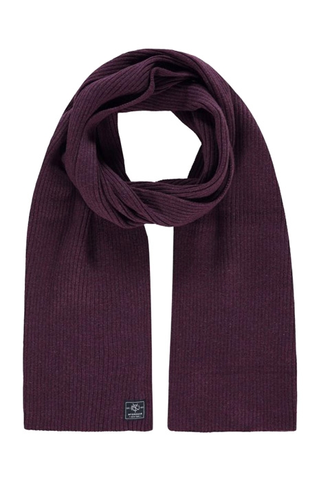 COTTON CASHMERE SCARF PLUM 1