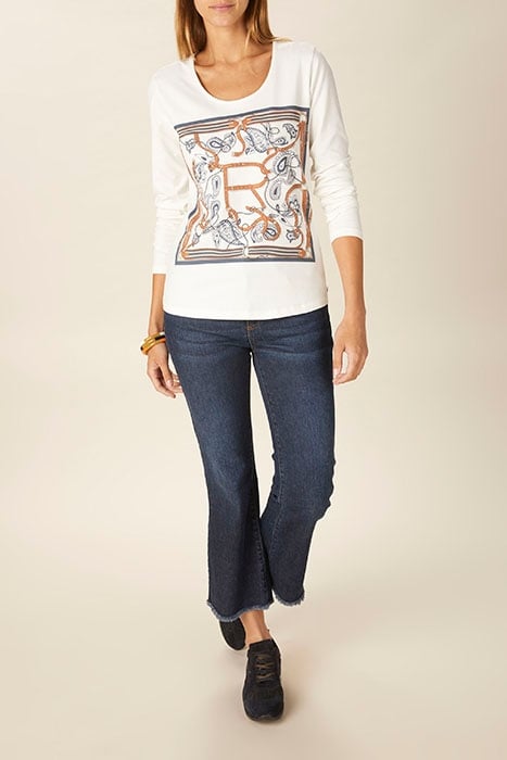 COTTON ROUND NECK T-SHIRT WHITE 4