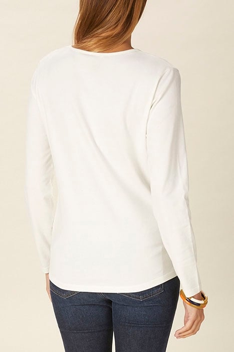 COTTON ROUND NECK T-SHIRT WHITE 3
