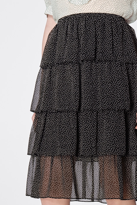 BETTY MIDI SKIRT BLACK/CREAM 3