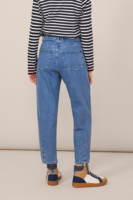 BARREL LEG JEAN MID DENIM 2