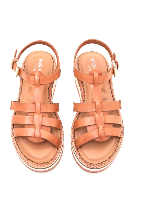 FISHERMAN LEATHER FLATFORM MID TAN 3