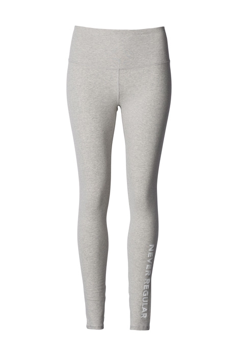 THE YOGA LEGGINGS LIGHT GREY MELEE + WHITE 1