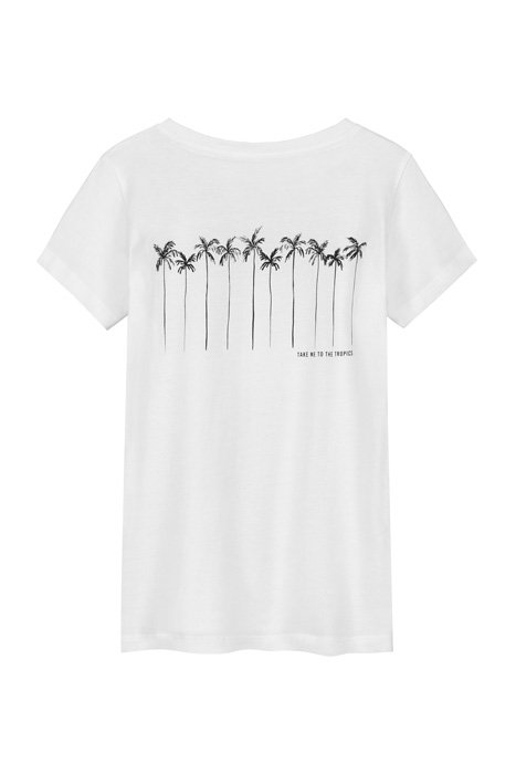 GIRLS TAHITI SKYLINE PALMS T-SHIRT BRIGHT WHITE 2