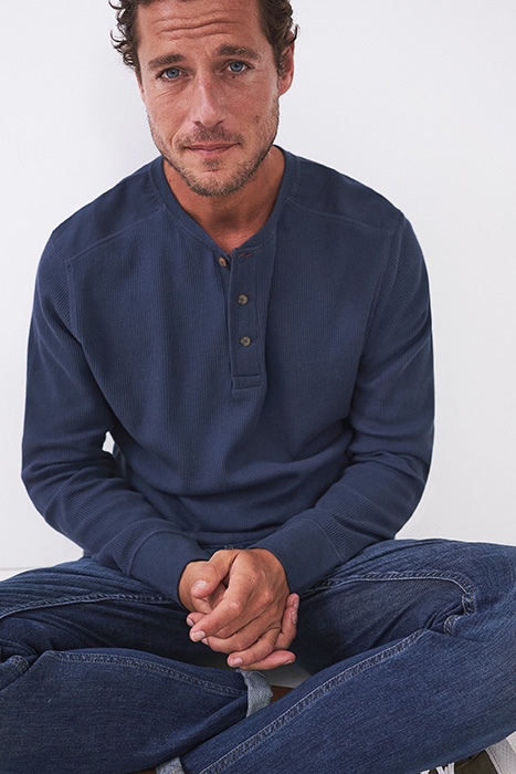 PORTER WAFFLE HENLEY DARK NAVY 4
