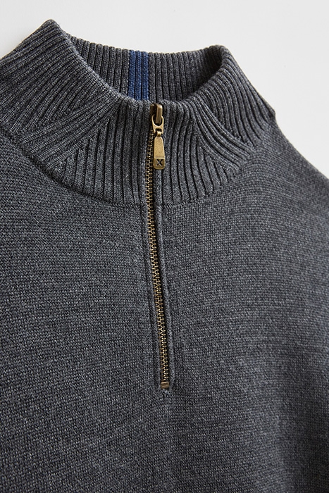 NEWPORT MERINO FUNNEL CHARCOAL GREY 5