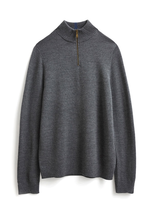 NEWPORT MERINO FUNNEL CHARCOAL GREY 1