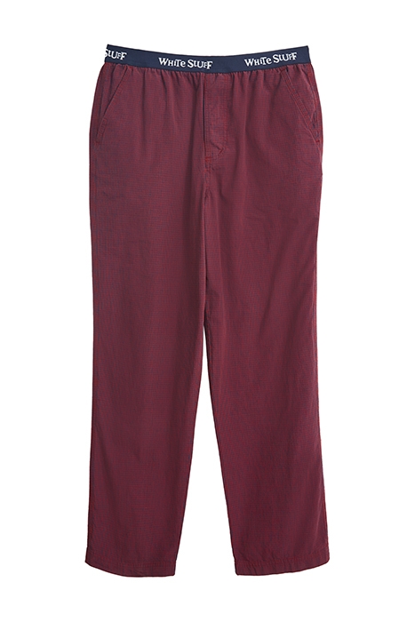 BARDON CHECK POPLIN PJ BOTTOM ORANGE MULTI 1