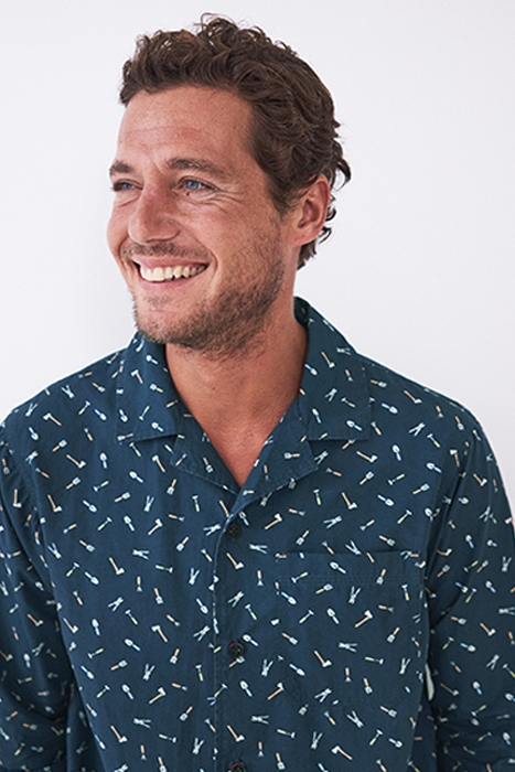 TOOLS PRINT PJ TOP NAVY MULTI 4