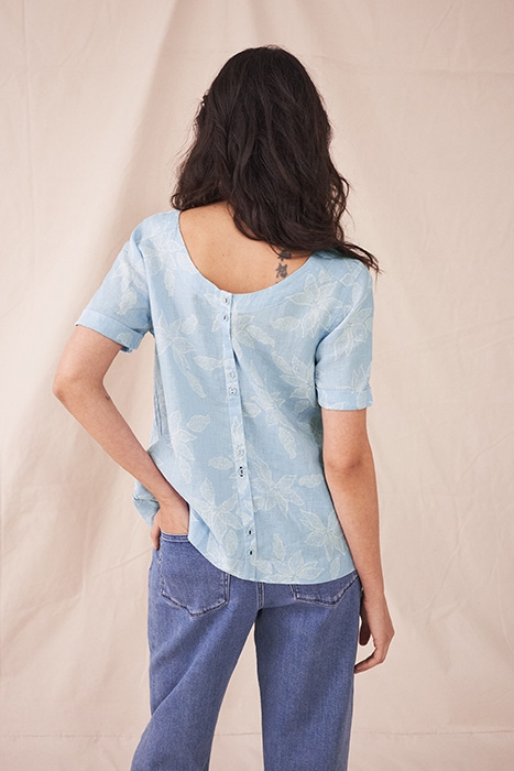 EDIE LINEN TOP BLUE MULTI 3