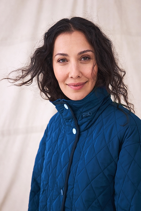 MAXINE QUILTED COAT MID BLUE 4