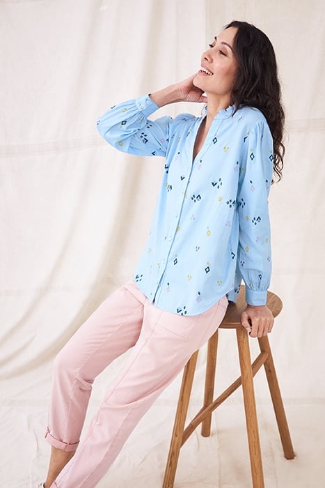 EMBROIDERED SHIRT BLUE MULTI 2