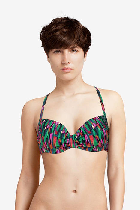 SW BRA TSHIRT BABETTE GEOMETRIC GREEN LEAF 2