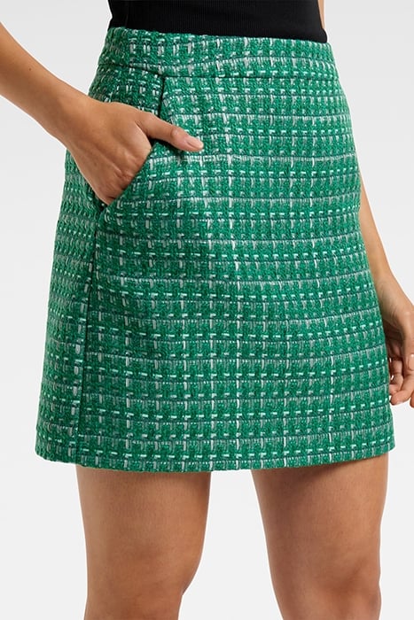 EDEN BOUCLE MINI SKIRT GREEN 3
