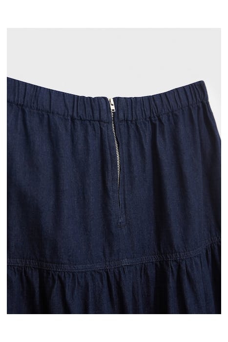 MIA TIERED DENIM MINI SKIRT DK DENIM 5