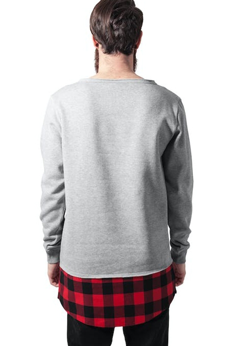 LONG FLANELL BOTTOM OPEN EDGE CREWNECK GRY/BLK/RED 2