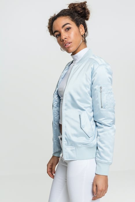 LADIES SATIN BOMBER JACKET BABYBLUE 6