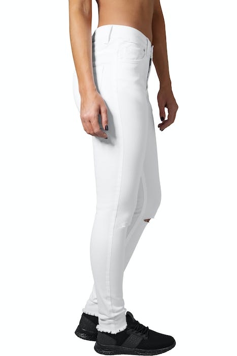 LADIES CUT KNEE PANTS WHITE 2
