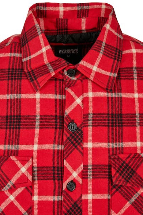 PLAID QUILTED SHIRT JACKET RED/BLACK 7