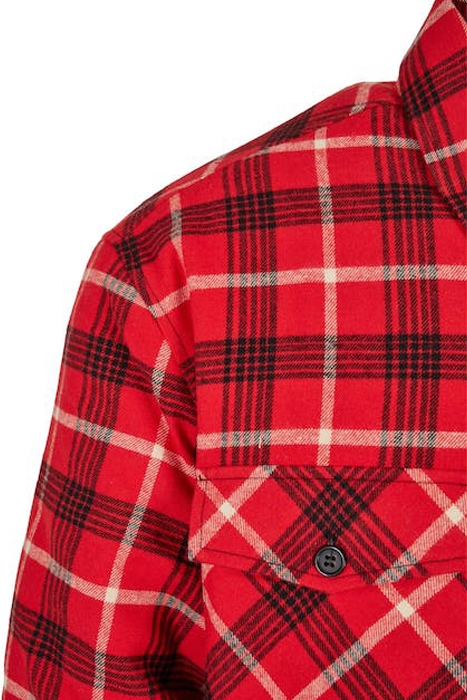 PLAID QUILTED SHIRT JACKET RED/BLACK 8