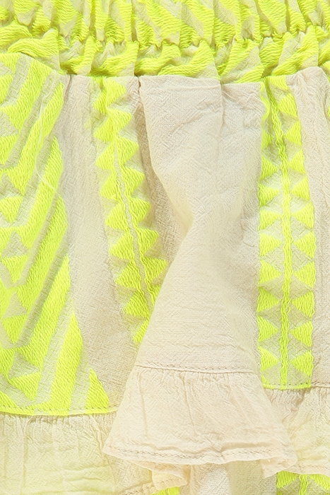 SKIRT MULAN NEON LIME OFF WHITE 3