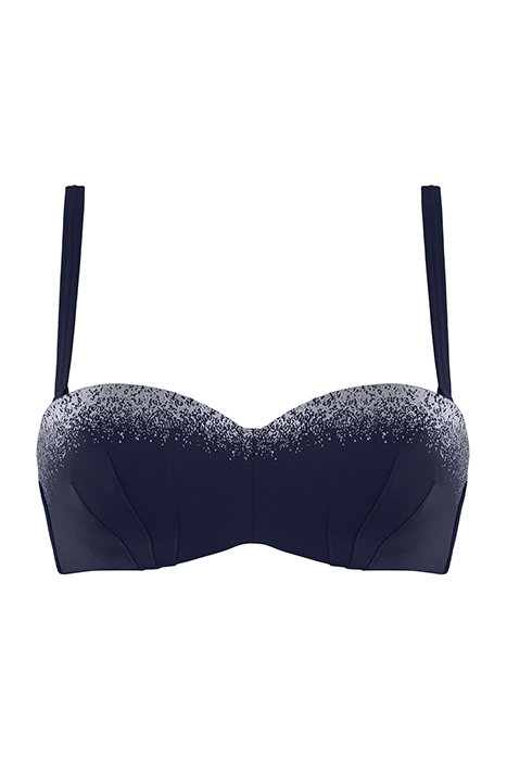 ISHTAR MIDNIGHT BLUE AND SILVER STRAPLESS BIKINI TOP 8