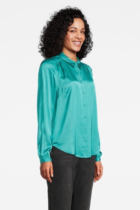 BLOUSE WOVEN LONG SLEEVES 82001234 DARK TURQUOISE 4