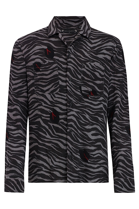 LAZARO LS SHIRT GREY/JET BLACK 1