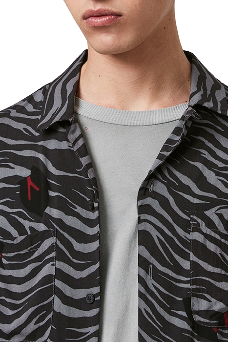 LAZARO LS SHIRT GREY/JET BLACK 6