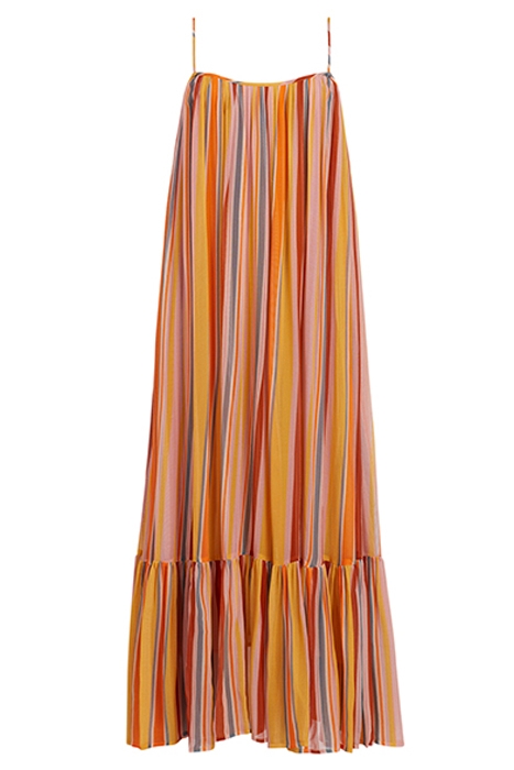 PAOLA STRIPE DRESS ORANGE/PINK 1