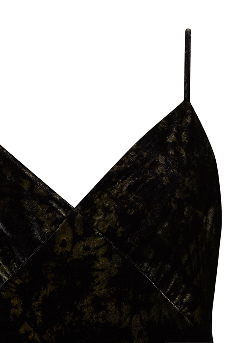 KELSIE PEACE DRESS BLACK/KHAKI GREEN 7