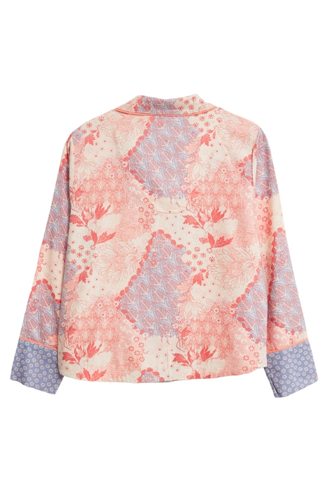 NINA WOVEN PJ SHIRT CORAL PRINT 6