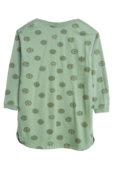 SPOT LOOP BACK TUNIC GREEN MULTI 6
