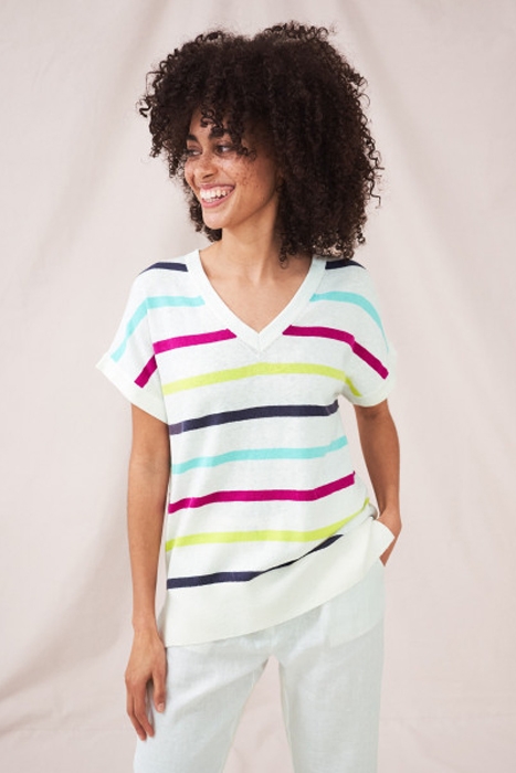 MIDSUMMER STRIPE JUMPER WHITE 2